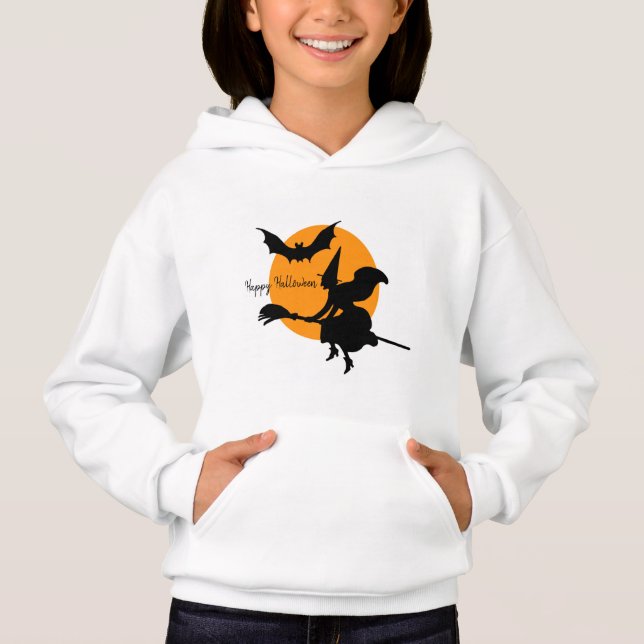 Happy halloween, Witch och Fladdermus T Shirt (Framsida)
