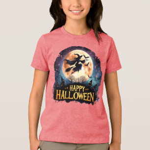 Happy halloween - Witch på flygande Broom T Shirt