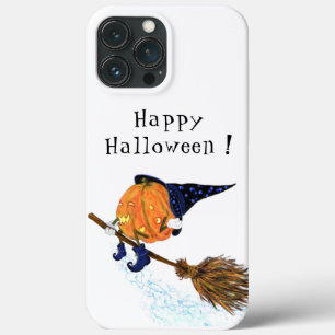 happy halloween Witch Pumpkin Flies Broom - Lustig