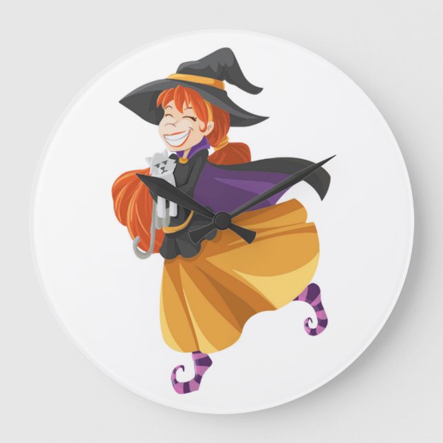 ’HAPPY HALLOWEEN’ WITCH STOR KLOCKA (Framsida)