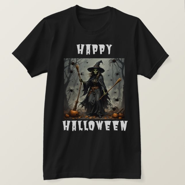 Happy halloween Witch T Shirt (Design framsida)