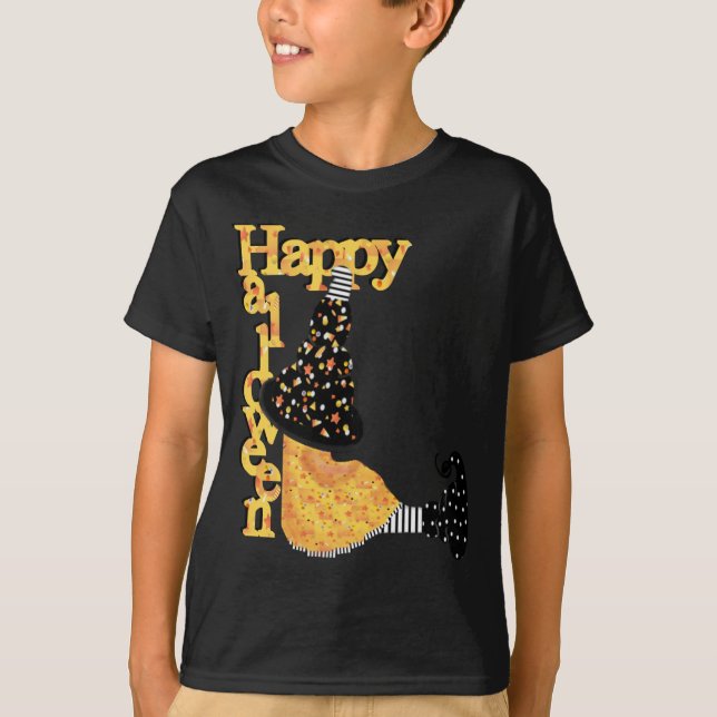 Happy halloween Witch Tee Shirt (Framsida)