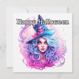 Happy halloween | Witch Woman Illustration Kort
