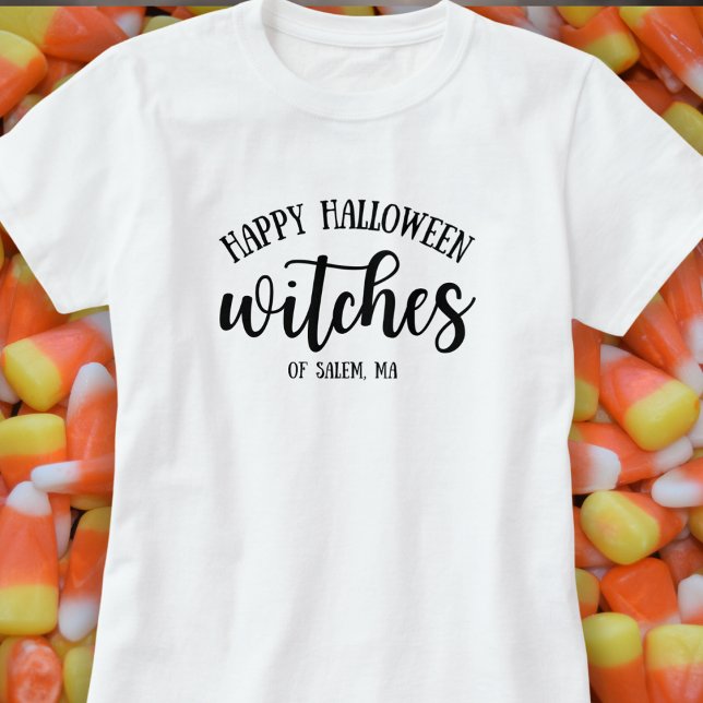 Happy halloween Witches Black T Shirt (Skapare uppladdad)