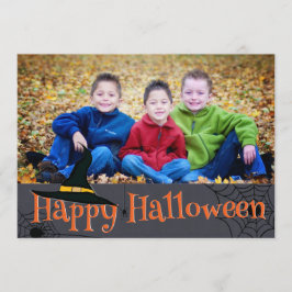 Happy halloween Witches Hat-fotokort Kort