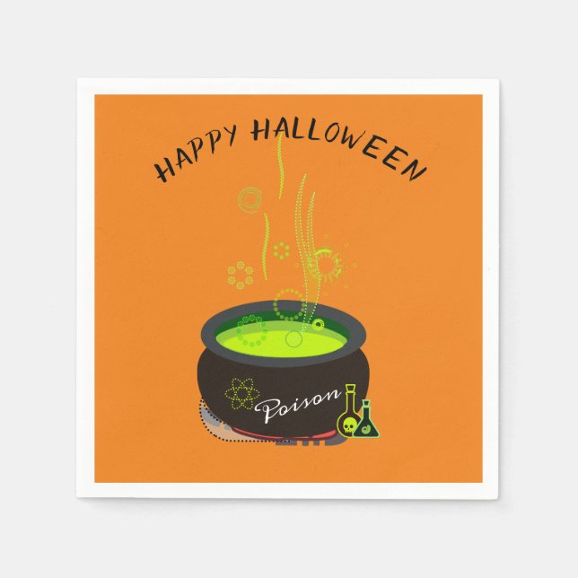 Happy halloween Witches Poison Brew Pappersservett (Framsidan)