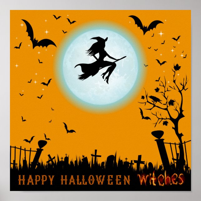 Happy halloween Witches Poster (Framsidan)