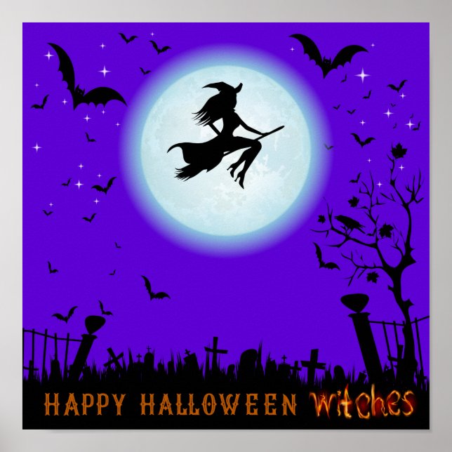Happy halloween Witches Poster (Framsidan)