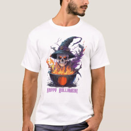 Happy halloween! Witches Skull T Shirt