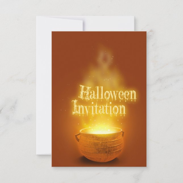 Happy halloween Witch's Caldron Inbjudningar (Framsida)