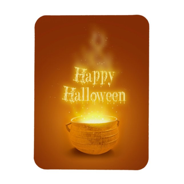 Happy halloween Witch's Caldron Magnet (Vertikal)