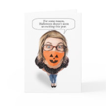 Happy halloween Woman Wearing Covid Ansikte Mask