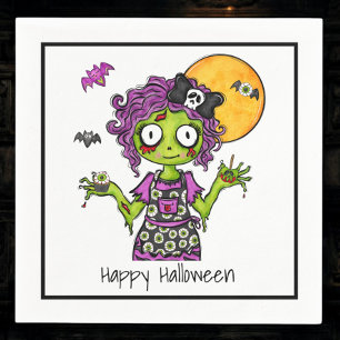 Happy halloween Zombie Cocktail Pappersservett