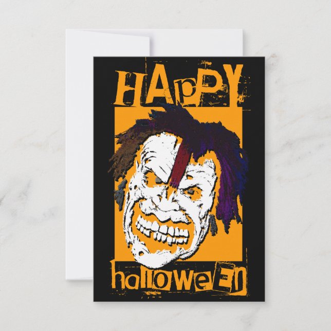 happy halloween zombie inbjudningar (Framsida)