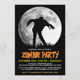 Happy halloween Zombie Rises Apocalypse Party Inbjudningar