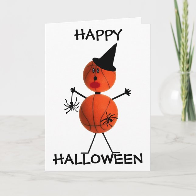 Happy halloweenbasket kort (Framsida)