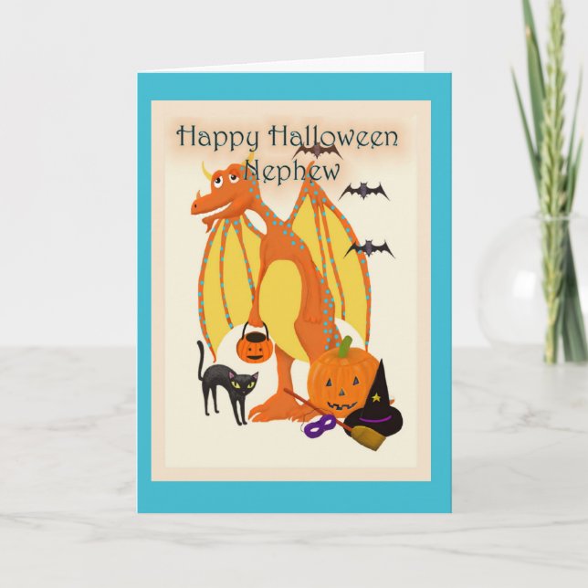 Happy halloweenbrorson kort (Framsida)