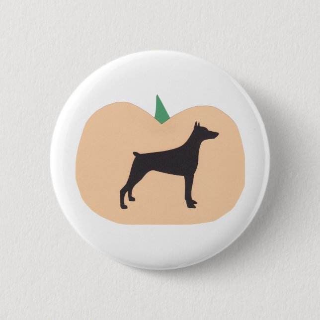 Happy halloweenDobermanPinscher Knapp (Framsida)
