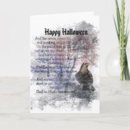 Happy halloweenEdgar Allan Poe korpsvart dikt Kort