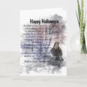 Happy halloweenEdgar Allan Poe korpsvart dikt Kort