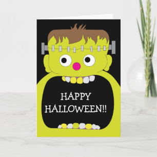 Happy halloweenFrankenstein monster Kort