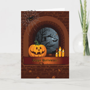 Happy halloweenhälsningkort kort