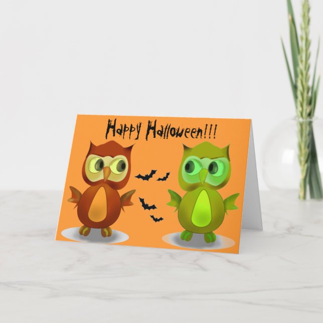Happy halloweenhälsningkort kort (Framsida)