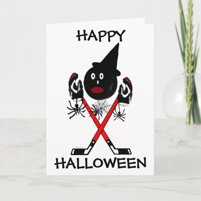 Happy halloweenhockey kort (Framsida)