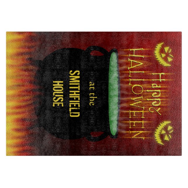 Happy halloweenkitteln avfyrar personlig (Framsidan)
