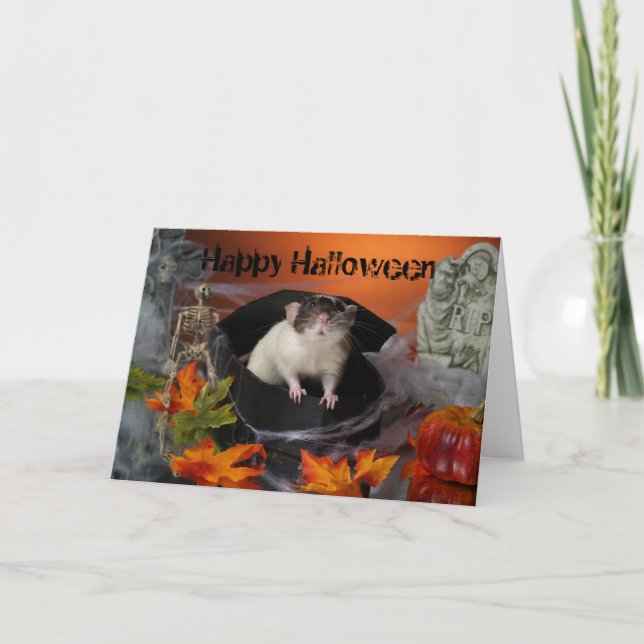 Happy halloweenkort kort (Framsida)