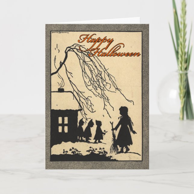 Happy halloweenkort kort (Framsida)
