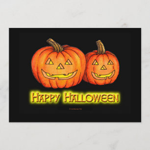 Happy halloweenpumpor inbjudningar