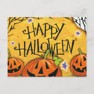 Happy halloweenpumpor vykort