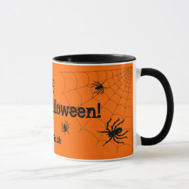 Happy halloweenspindelpersonlig mugg