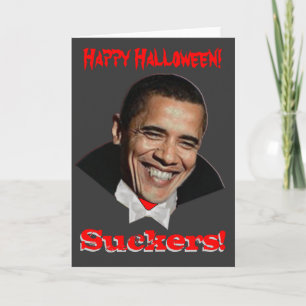 Happy halloweenSuckersObama Halloween kort