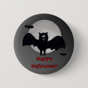Happy halloweenvampyrfladdermöss knäppas knapp