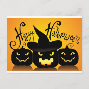 Happy halloweenWitchy bajs Vykort