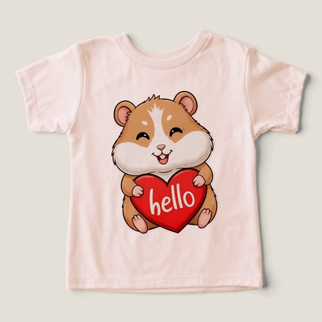 Happy Hamster  T Shirt (Design Framsida)