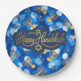 Happy Hanukkah Blue And White
