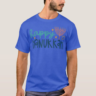 Happy Hanukkah Chanukah Menorah Jewish Holiday  T Shirt