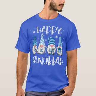 Happy Hanukkah Gnome Funny Family Menorah Dreidel T Shirt
