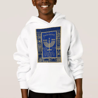 Happy Hanukkah Gold Menorah Jewish Holiday T Shirt