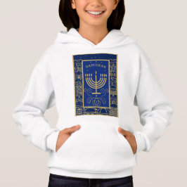 Happy Hanukkah Gold Menorah Jewish Holiday T Shirt