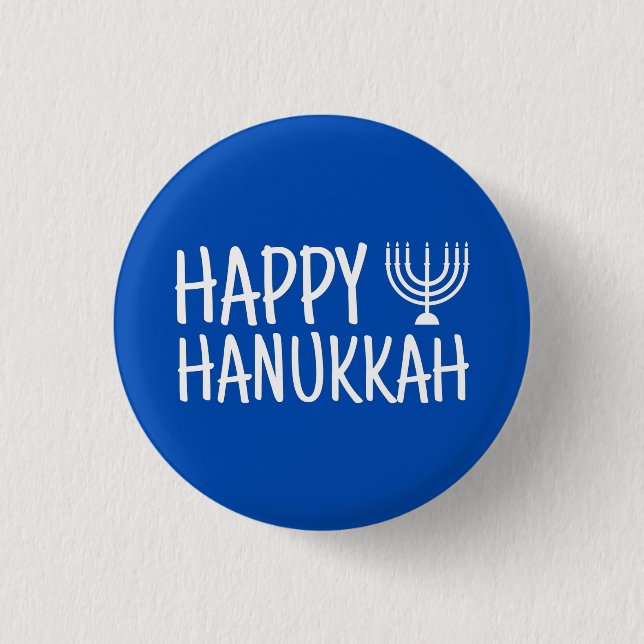Happy Hanukkah Knapp (Framsida)