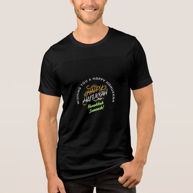 Happy Hanukkah Sameach! T Shirt (Framsida)