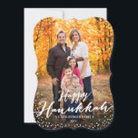 Happy Hanukkah Script Photo Card Julkort<br><div class="desc">Photography courtesy of Rosie Gearheart: http://www.istockphoto.com/user_view.php?id=782914</div>