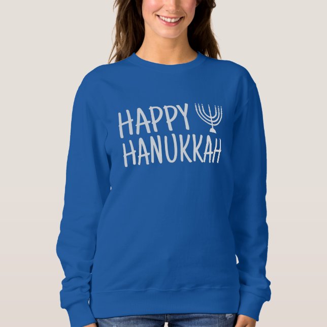Happy Hanukkah T-Shirt (Framsida)