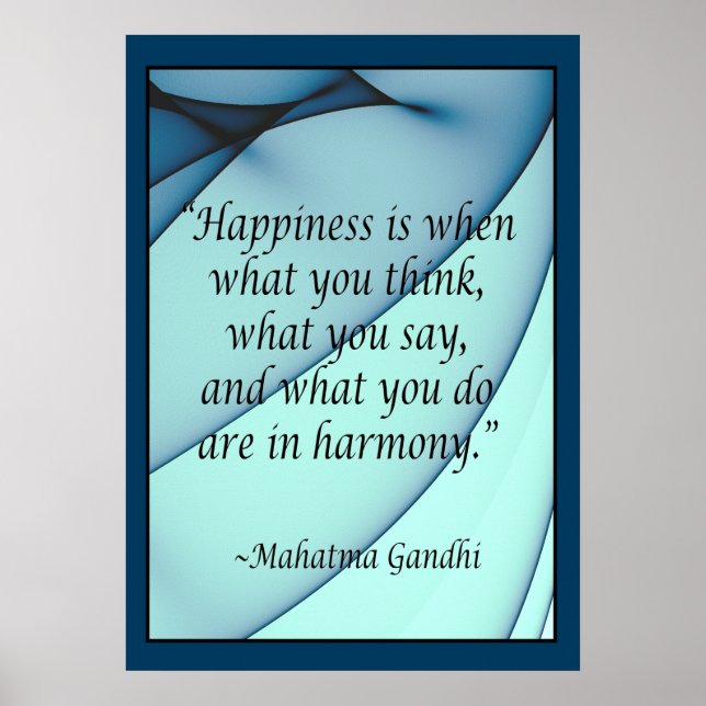 Happy Harmony Gandhi Poster offert (Framsidan)