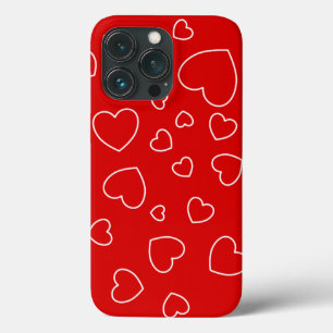 Happy Hearts 3 - Röd Case-Mate iPhone-fodral