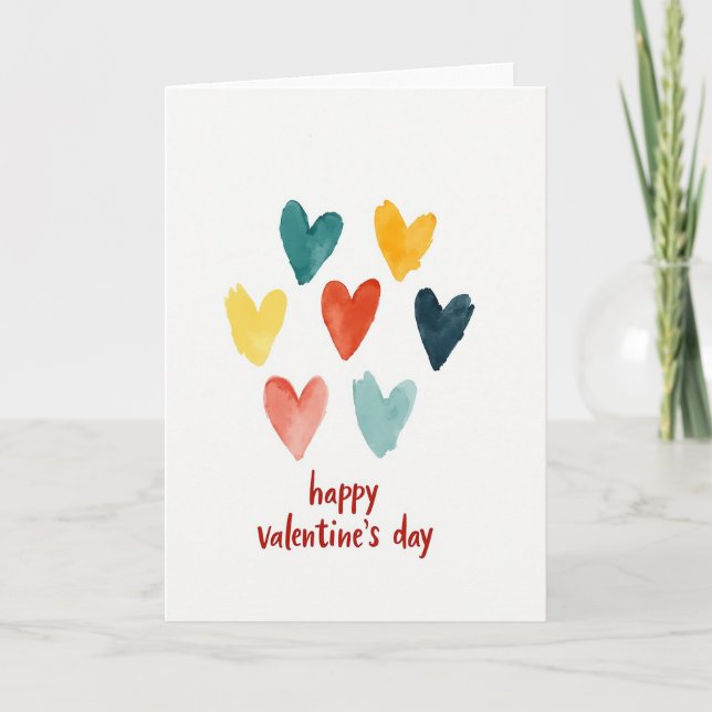 Happy Hearts Alla Hjärtans Dags-kort Kort (Framsida)
